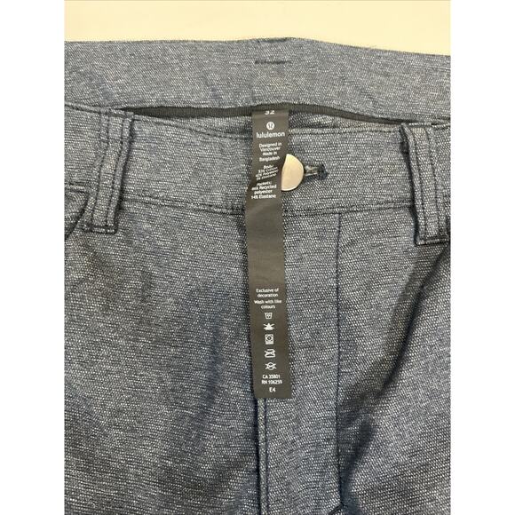 Lululemon Men’s Chino Pants 32x32 Blue Grey Heather Stretch Small Repair (pic) - Picture 3 of 6